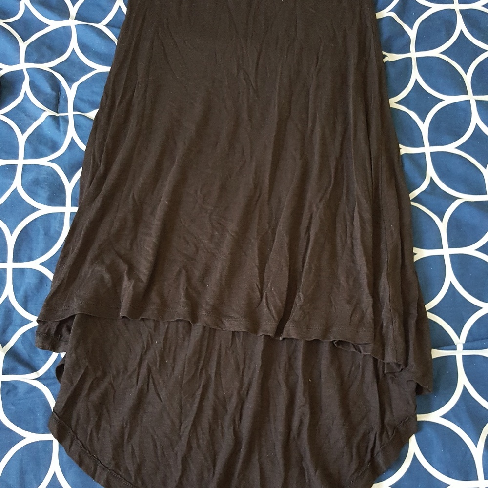 Black high low skirt